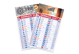 Stampa Calendario olandese 30,5x54 cm.Calendario olandese 12 fogli con testata personalizzabile a colori.