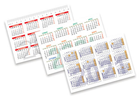 Stampa Calendario Cartolina 10x15 Cm.Calendari Cartolina 10x15 cm stampati in qualità offset a 4 colori