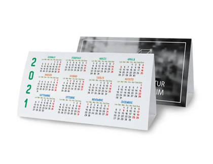 Stampa Calendario da tavolo EasyCalendario fustellato da tavolo modello Easy, stampato in qualità offset a 4 colori