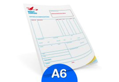 Stampa Fascicoli A6 in carta chimicaSi tratta del prodotto ideale per compilare fatture, documenti di trasporto o ricevute: fascicoli a 2 o 3 copie