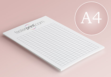 Stampa Notebook e blocchi A4 (21x29,7 cm)Blocnotes A4 stampati in qualità offset a 4 colori 