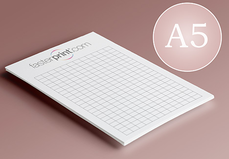 Stampa Notebook e blocchi A5 (14,8x21 cm)Blocnotes A5 stampati in qualità offset a 4 colori